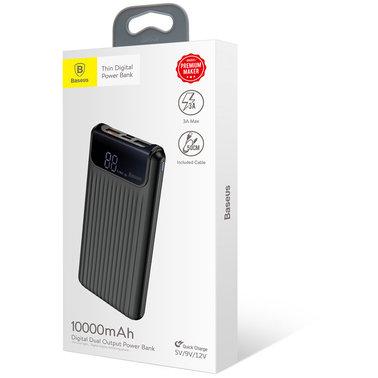 Зовнішній акумулятор Baseus Thin Power Bank 10000mAh Black (PPYZ-C01)