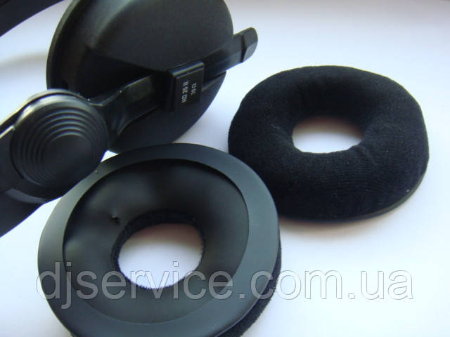 Амбушюры подушки для навушників Sennheiser HD25 HD25-II HD25C-II  велюр, фото 1
