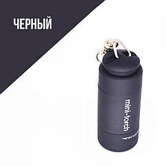 Світлодіодний USB брелок ліхтарик з зарядкою від usb Чорний