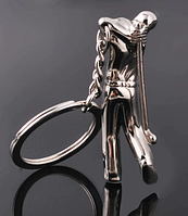 Брелок на ключи серебристый металл гольф игрок в гольф с клюшкой