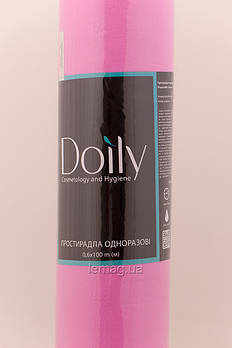 Doily Простирадла косметологічні ширина 60 см, рулон 100 м - Рожеві