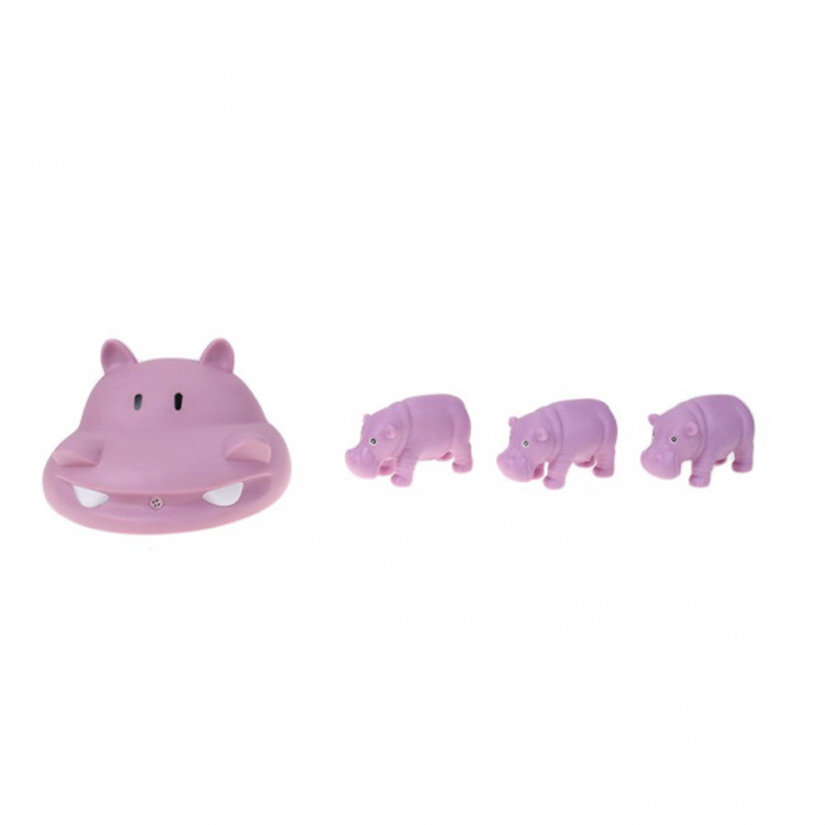 Гумова іграшка для купання малюків пищалка METR + "Тварина", 4шт/упк., B-331