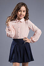 Кольорова блуза для дівчинки з мереживом "Донна" (122, 140, 146р)
