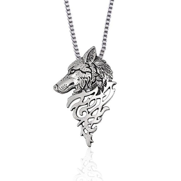 Кулон Вовк зі сталевим ланцюжком, фото 1