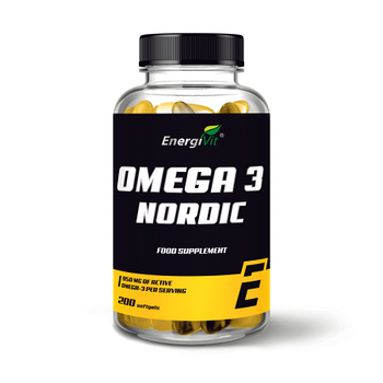 Омега-3 (риб'ячий жир) - EnergiVit Omega 3 NORDIC 950 mg active omega 3 /200 softgels