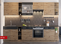 Кухня Марта дуб артизан Антрицит 3.1м набірна Світ Меблів купити в Одесі, Україні