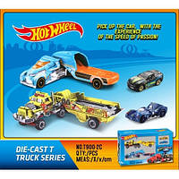 Трейлер метал. з машинками, в кор-ці 32,8х5,2х18,3см №Т900-2C(24)(48) КІ