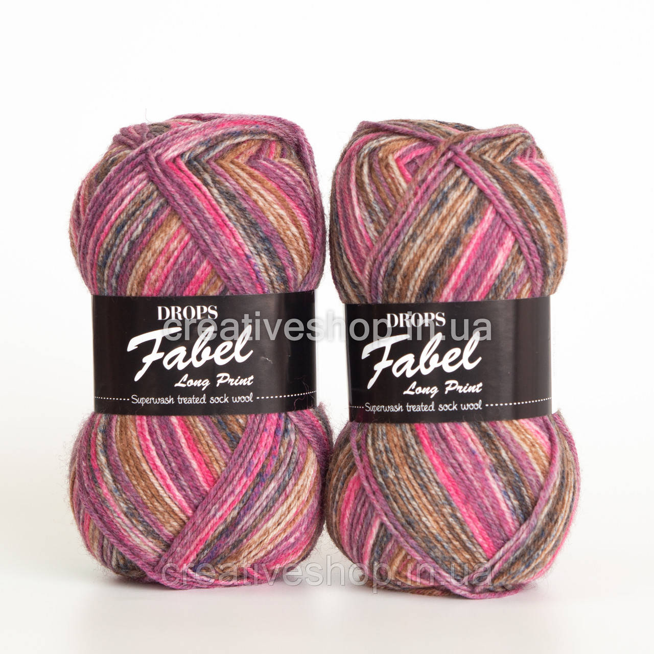 Пряжа Drops Fabel Long Print (колір 655 wooden rose)