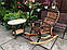 Крісло-гойдалка з ротанга та столик, фото 5