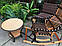 Крісло-гойдалка з ротанга та столик, фото 9