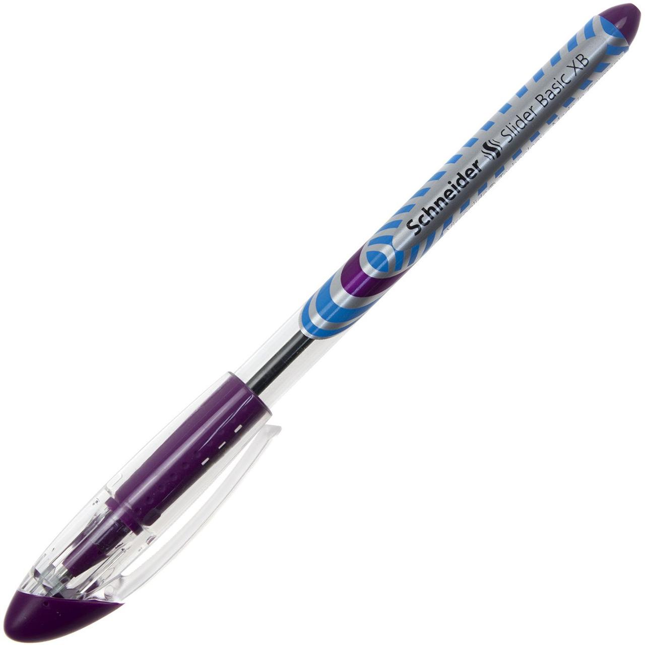 Ручка кулькова масляна "Schneider" 151208 Ballpoint pen Slider Basic XB 1мм фіолетова