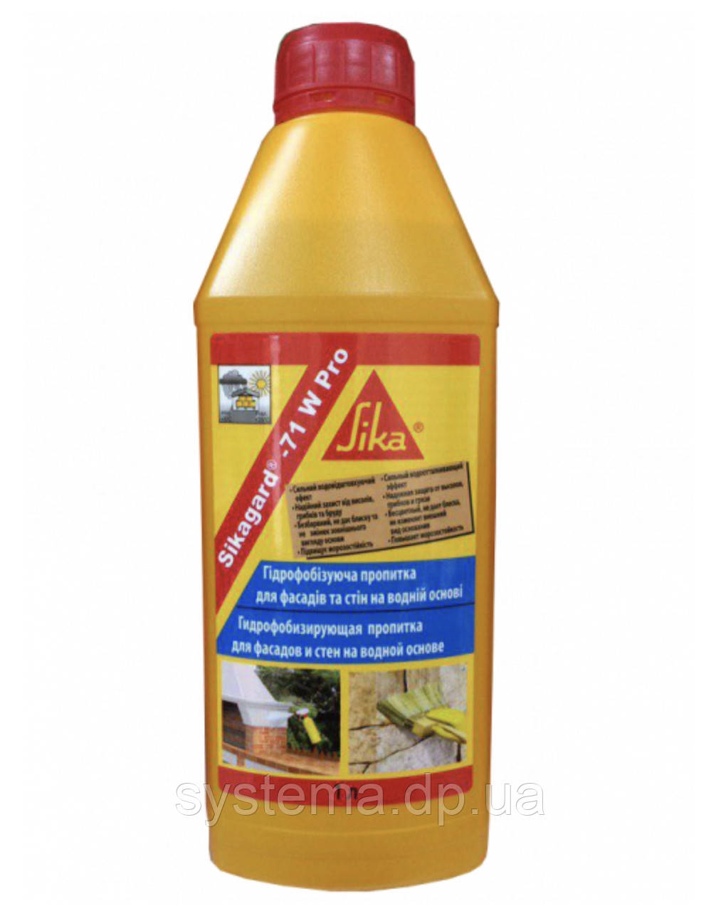 Sikagard®-71 W Pro - Захисне покриття (гідрофобізатор) для фасадів, парканів, 1 л