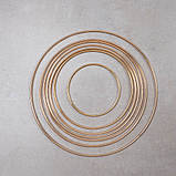 Кільце Основа для Макрамі та Ловця Снів РОЖОВЕ ЗОЛОТО 19 см, фото 2