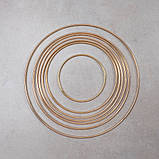 Кільце Основа для Макрамі та Ловця Снів РОЖОВЕ ЗОЛОТО 19 см, фото 3