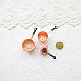 Мініатюрний набір ковшиків ø 2.5-1.7 см Мідь, фото 2