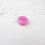 Мініатюрна каструлька керамічна 2.5 см Темно-Рожева, фото 2