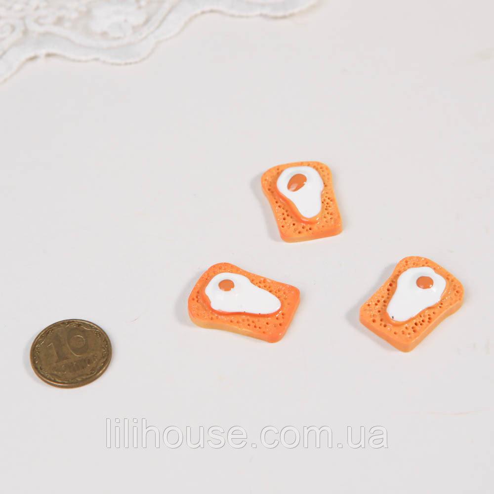 Мініатюрний тост з яйцем 2 см, фото 1