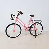 Велосипед пластиковий ляльковий з чорним ободом 24*17 см, фото 2