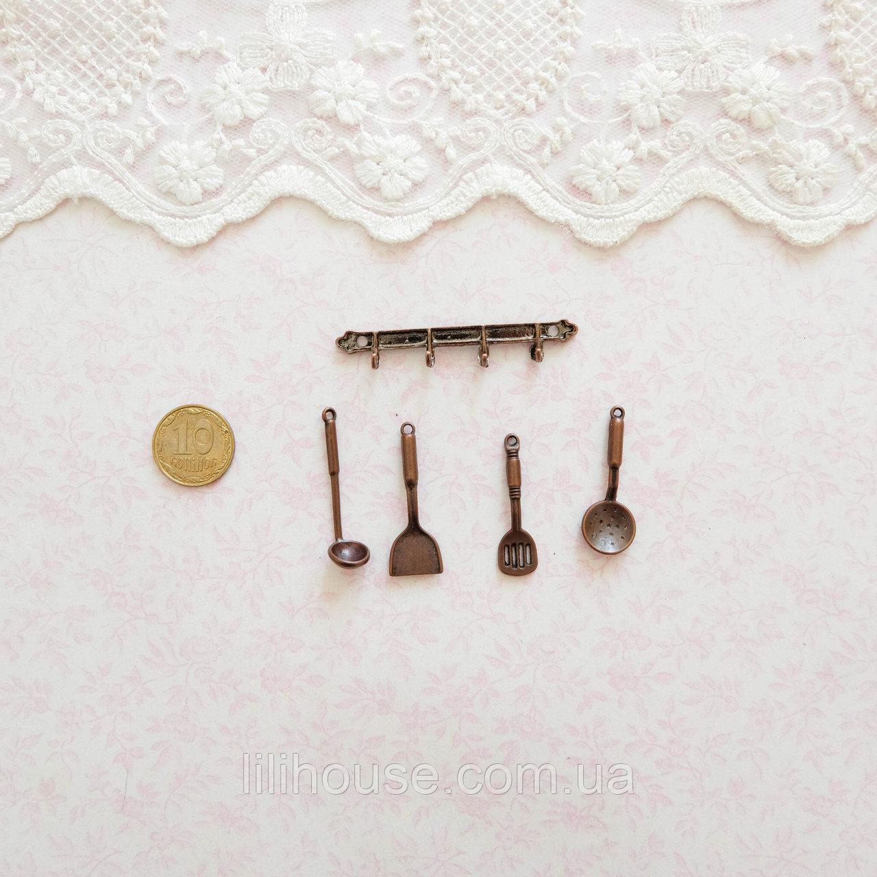 Мініатюрний набір кухонного приладдя Бронза, фото 1