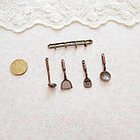 Мініатюрний набір кухонного приладдя Бронза, фото 2