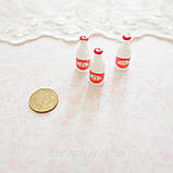 Мініатюрний пляшечка молока 1.5 см Червона, фото 4