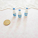 Мініатюрний пляшечка молока 1.5 см Блакитна, фото 3