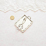 Мініатюрний піднос з щипцями 6.5*5 см Срібло, фото 2