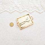 Мініатюрний піднос з щипцями 6.5*5 см Золото, фото 2