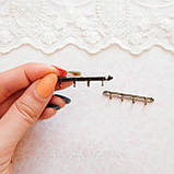 Мініатюрна вішалка 5*0.8 см Бронза, фото 2