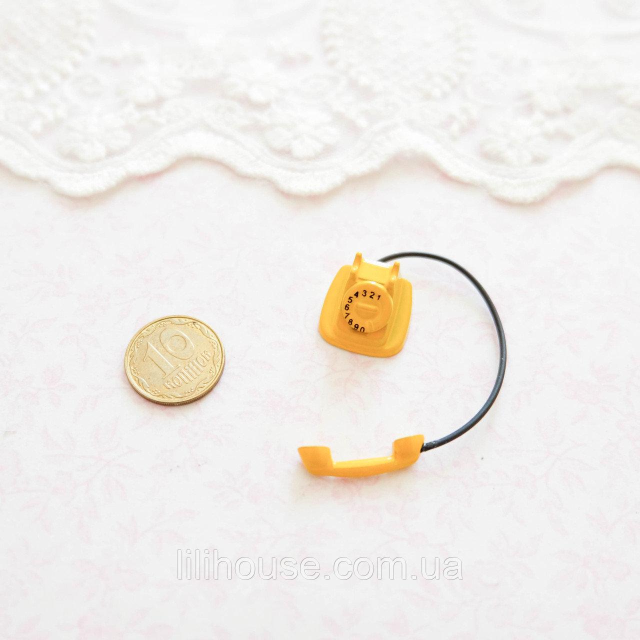 Мініатюрний телефон 1.5 см Жовтий, фото 1