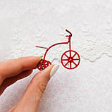 Мініатюрний ретро-велосипед 4.5 см Червоний, фото 5