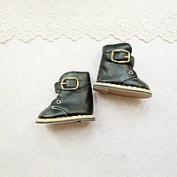 Чобітки для ляльки на застібці 7.5*4 см Чорні