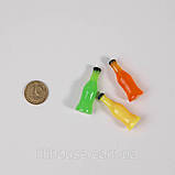 Мініатюрний набір пляшок яскраві 3 см, фото 2