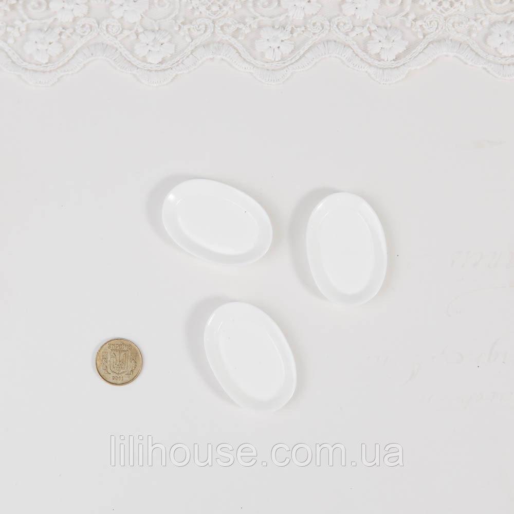 Мініатюрна тарілка овальна 3.9*2.7 см, фото 1
