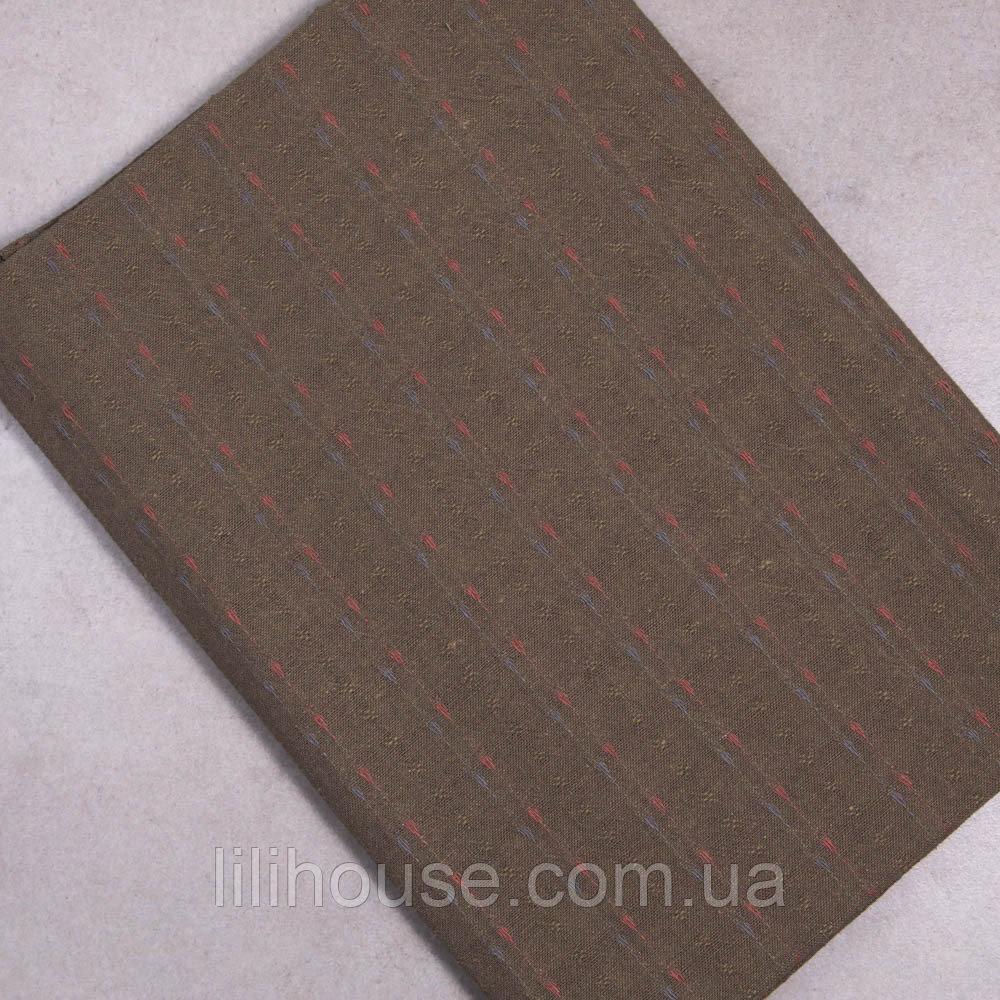 Японська фактурна бавовна Краплі тепло-коричнева 25*35 см, фото 1