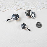 Мініатюрний набір каструль і ковшиків ø 1.8-1.2 см Срібло, фото 2