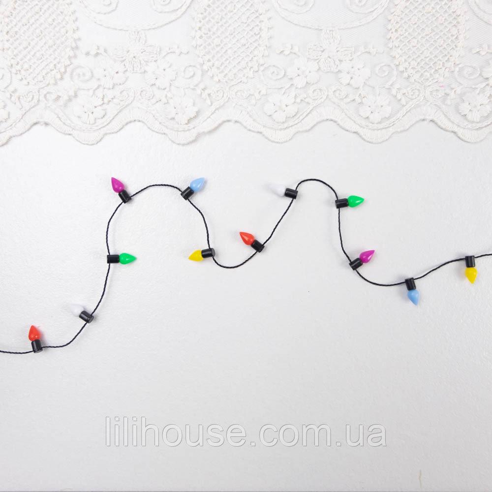 Мініатюрна різдвяна гірлянда метр, фото 1