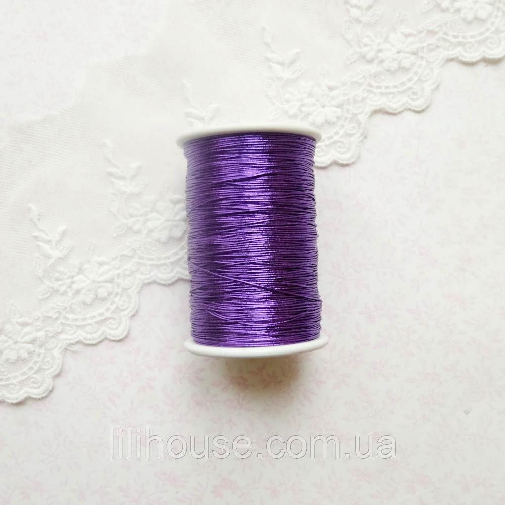 Нитки для вишивки металізовані 0.5 мм Фіолетовий, фото 1