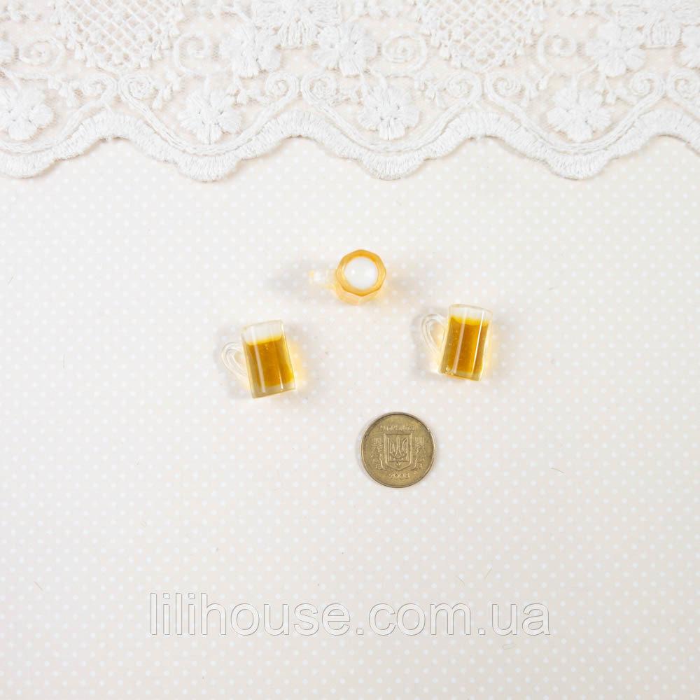 Мініатюрна склянка з пивом 1.5 см, фото 1