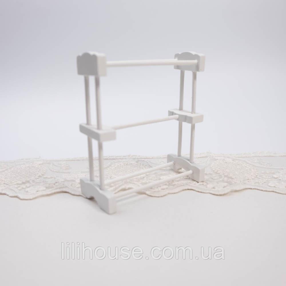Мініатюра вішалка для одягу 8.5*7.5*3.5 см Біла, фото 1
