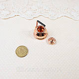 Мініатюрний мідний чайник з чорною ручкою 2.5*2 см, фото 2