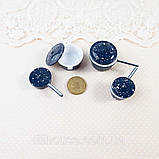 Мініатюрний набір посуду темно-синя в цяточку, фото 3