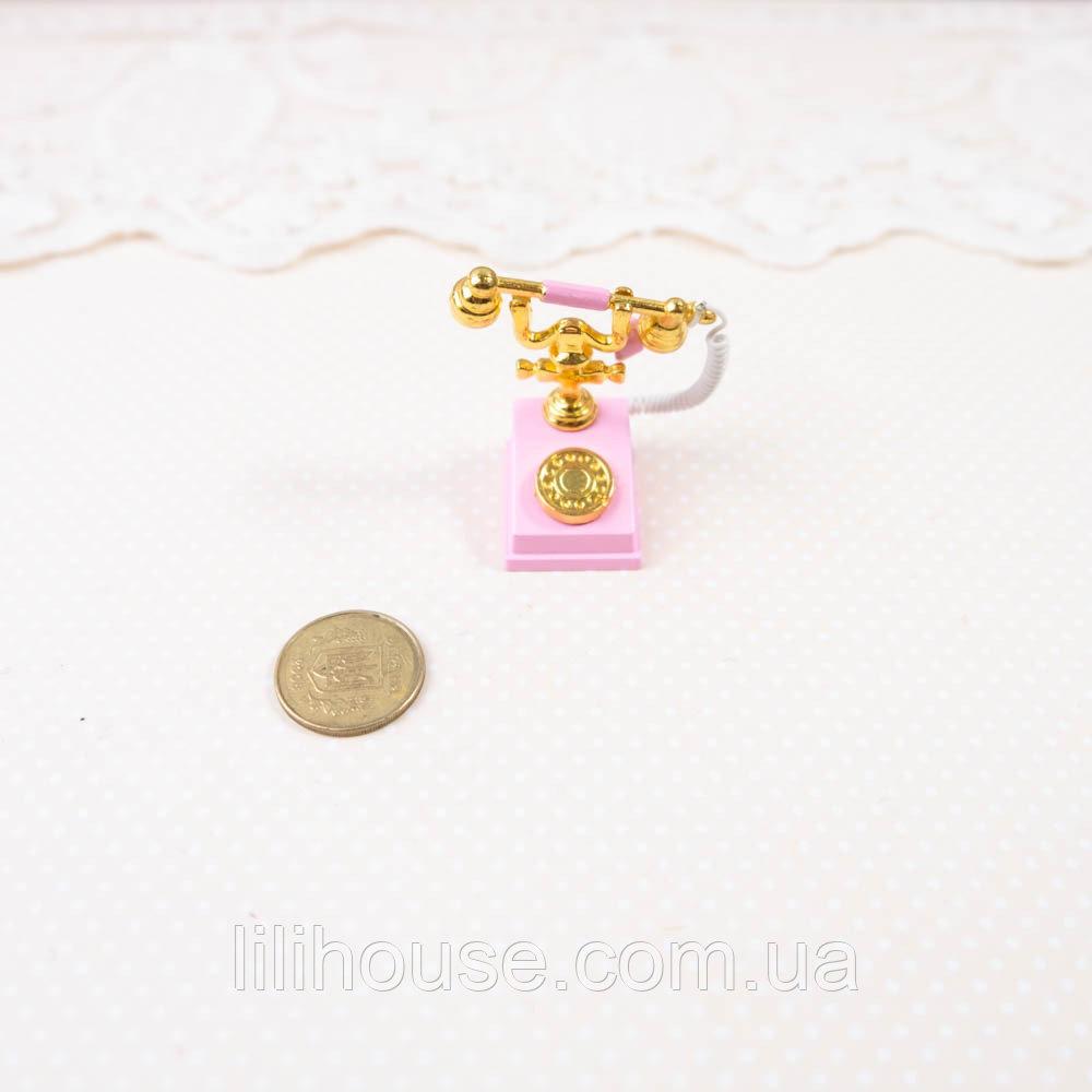Мініатюрний телефон ретро Рожевий, фото 1