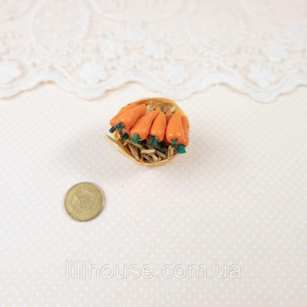 Мініатюрний кошик з морквою, фото 1