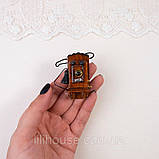 Мініатюрний телефон ретро дерево 5.4 см, фото 3