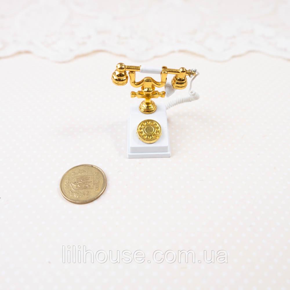 Мініатюрний телефон ретро Білий, фото 1