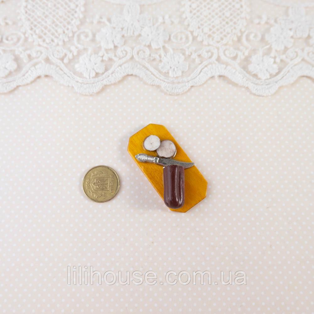 Мініатюрна обробна дошка з сиром 4*2 см, фото 1