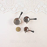 Мініатюрний набір ковшиків ø 2.5-1.7 см Срібло, фото 2