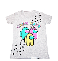 Красива футболка для дівчинки "Tik-tok" (від 5 до 8 років) - арт.1447371718