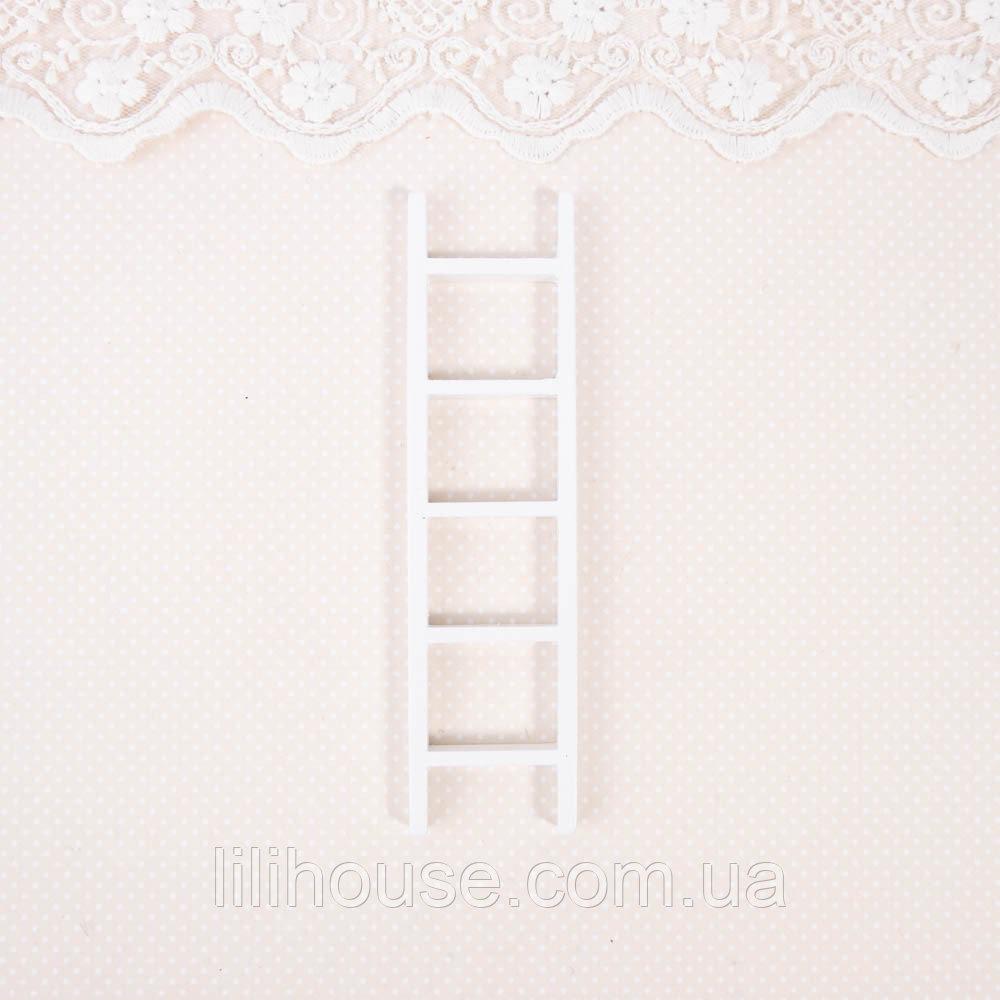 Мініатюрні сходи приставні 11.7*3.6 см Білі, фото 1